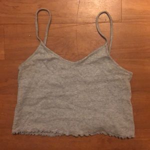 urban outfitters grey crop top tank top